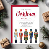 フェスティバルレッドくるみ割りクリスマスクリスマスパーティー 招待状