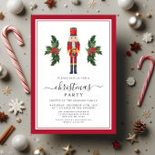 フェスティバルレッドくるみ割りクリスマスクリスマスパーティー 招待状