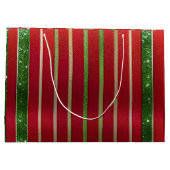 フェスティバルレッドとグリーンクリスマス ラージペーパーバッグ (裏面)