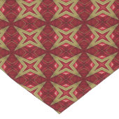 フェスティバルレッドと金ゴールドクリスマス ショートテーブルランナー (コーナー)