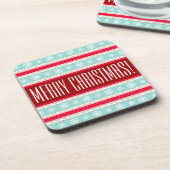 フェスティバルレッドアクアパターン「メリークリスマス」 コースター (左側)