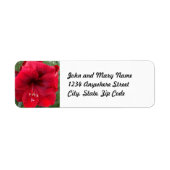 フェスティバルレッドアマリリスフローラ差出人住所 ラベル (正面)