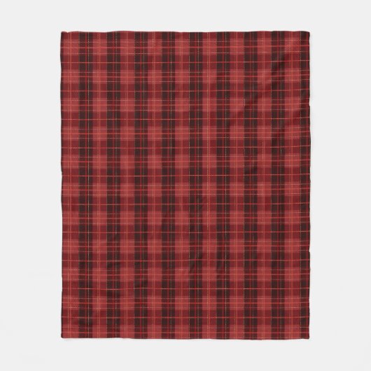 フェスティバルレッドウィンタークリスマスプレッドパターン フリースブランケット (正面)