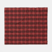 フェスティバルレッドウィンタークリスマスプレッドパターン フリースブランケット (正面(横))