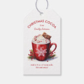 フェスティバルレッドウォーター色ホットココア ギフトタグ (正面)