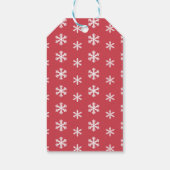 フェスティバルレッドクリスマスカーホリデートラックサンキュー ギフトタグ (裏面)