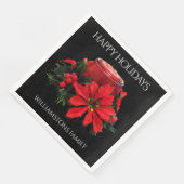 フェスティバルレッドクリスマスキャンドル、ホリーとポインセチア (コーナー)