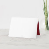 フェスティバルレッドクリスマスキャンドル、ホリーとポインセチア シーズンカード (裏面)