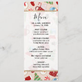 フェスティバルレッドクリスマスクッキーイラストレーションパターン メニュー (正面)