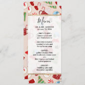 フェスティバルレッドクリスマスクッキーイラストレーションパターン メニュー (正面/裏面)