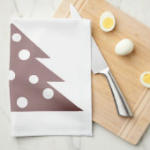 フェスティバルレッドクリスマスツリーホリデーキッチンタオル キッチンタオル (四つ折り)