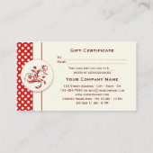 フェスティバルレッドクリスマスプレゼント証明書テンプレート 割引カード (裏面)