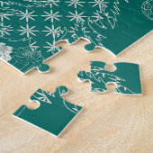 フェスティバルレッドクリスマス、冬の森。 ジグソーパズル (側面)