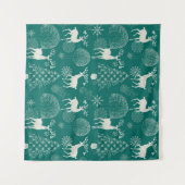 フェスティバルレッドクリスマス、冬の森。 タペストリー (正面(横))