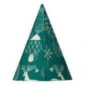 フェスティバルレッドクリスマス、冬の森。 パーティーハット (裏面)