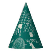 フェスティバルレッドクリスマス、冬の森。 パーティーハット (左)