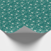 フェスティバルレッドクリスマス、冬の森。 ラッピングペーパー (角)