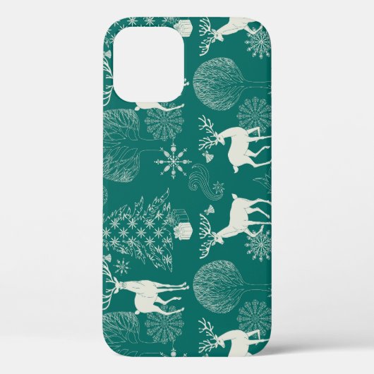 フェスティバルレッドクリスマス、冬の森。 Case-Mate iPhoneケース (裏面)