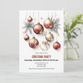 フェスティバルレッドグリッターデコレーションクリスマスパーティー シーズンカード (スタンド正面)