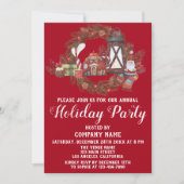 フェスティバルレッドグリーンカンパニークリスマスホリデーパーティー 招待状 (正面)