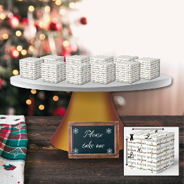 フェスティバルレッドグリーンクリスマスタイポグラフィ フェイバーボックス