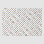 フェスティバルレッドグリーンクリスマスタイポグラフィ 薄葉紙 (正面)