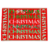 フェスティバルレッドグリーンクリスマス ラージペーパーバッグ (正面)