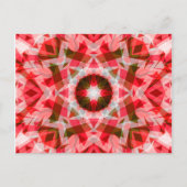 フェスティバルレッドグリーン幾何学的コージークリスマススターホ ポストカード (正面)