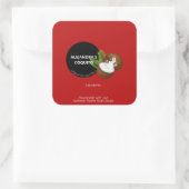 フェスティバルレッドココナッツコキトボトルラベルシール スクエアシール (バッグ)