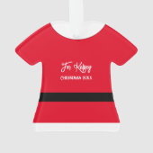 フェスティバルレッドサンタスーツクリパーソナライズされたスマス オーナメント (裏面)