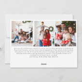 フェスティバルレッドスクリプトメリークリスマスエイト写真 シーズンカード (裏面)