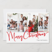 フェスティバルレッドスクリプトメリークリスマスセブン写真 シーズンカード (正面)