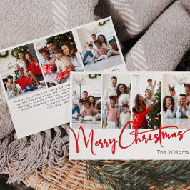 フェスティバルレッドスクリプトメリークリスマスセブン写真 シーズンカード