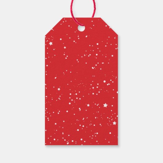 フェスティバルレッドスクリプトメリークリスマスファミリー ギフトタグ (裏面)