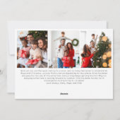 フェスティバルレッドスクリプトメリークリスマスフォーフォト シーズンカード (裏面)