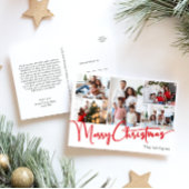 フェスティバルレッドスクリプトメリークリスマス5枚の写真 シーズンポストカード