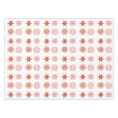 フェスティバルレッドスノーフレークパターンクリスマスホリデー テーブルクロス (正面(横))