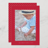 フェスティバルレッドタイディングスクリスマス写真 シーズンカード (正面/裏面)