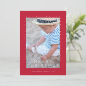 フェスティバルレッドタイディングスクリスマス写真 シーズンカード (スタンド正面)