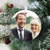 フェスティバルレッドタータンチェックニューリュウズ初めてのクリスマス写真 オーナメント