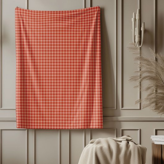 フェスティバルレッドタータンチェックプレイド市松模様にクリスマス フリースブランケット