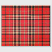 フェスティバルレッドタータンチェック包装紙 ラッピングペーパー (フラット)