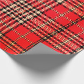 フェスティバルレッドタータンチェック包装紙 ラッピングペーパー (角)