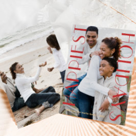 フェスティバルレッドツーフォトハッピーホリデイズ シーズンカード