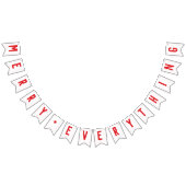 フェスティバルレッドドット&タイポグラフィすべてメリー バンティングフラッグ (全)