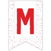 フェスティバルレッドドット&タイポグラフィすべてメリー バンティングフラッグ (第1の旗)