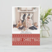 フェスティバルレッドノルディックセーター文字模様 シーズンカード (スタンド正面)