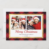 フェスティバルレッドバッファロープレイド金ゴールドフレーム写真 シーズンカード (正面)