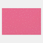 フェスティバルレッドピンククリスマスツリーウォーターカラーホリデー ラッピングペーパーシート (正面2)