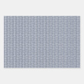 フェスティバルレッドピーチ赤面ピンクブルーハートパターン ラッピングペーパーシート (正面3)